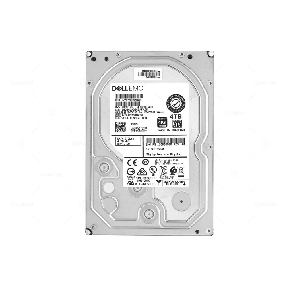 005052879 EMC HDD 4TB 7.2K SATA 3.5" LFF FOR EMC ISILON H500